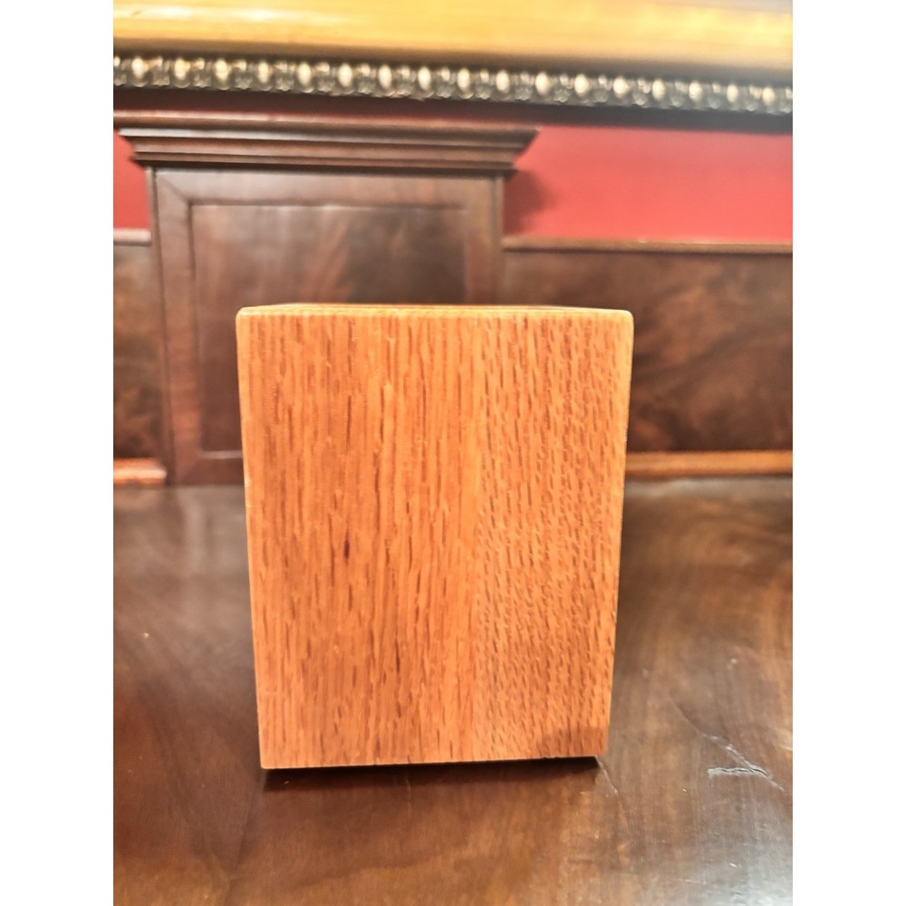 Cutco Oak Wood Utensil Holder Block Caddy USA Made 4x4x5 Kitchen Storage - Picture 4 of 8